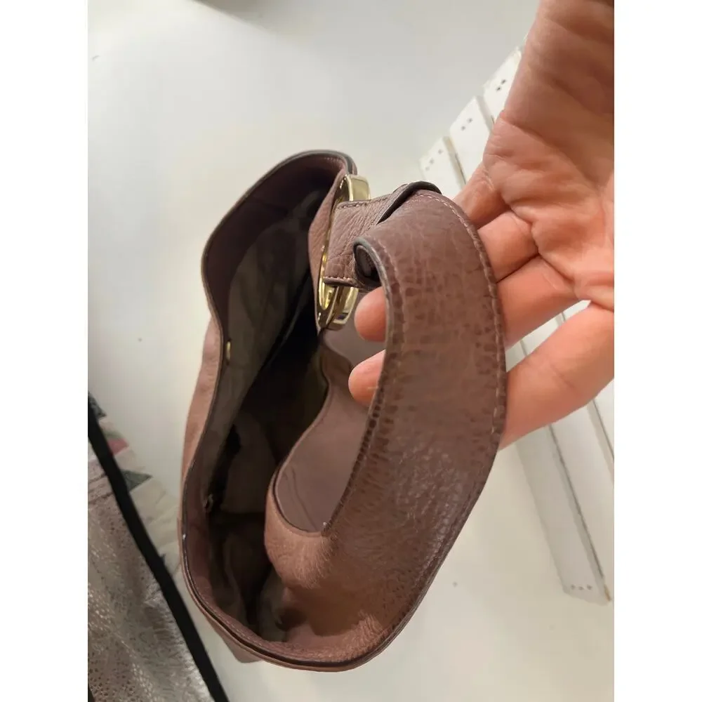 Michael Kors, large mauve leather shoulder bag